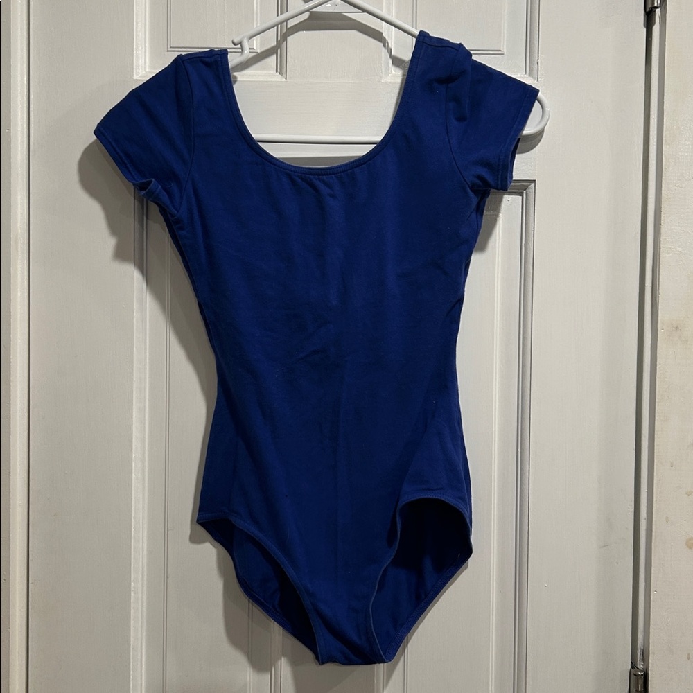 Capezio Blue Short Sleeve Leotard